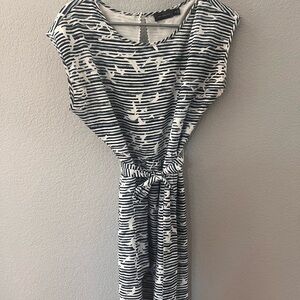 The Limited Blue and White Casual Midi Sundress